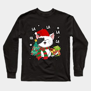 Cat Fa La La Christmas Funny Long Sleeve T-Shirt